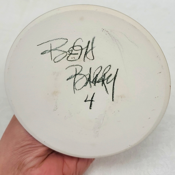 Studio art pottery handmade artist signed 5” candle holder - Picture 3 of 5